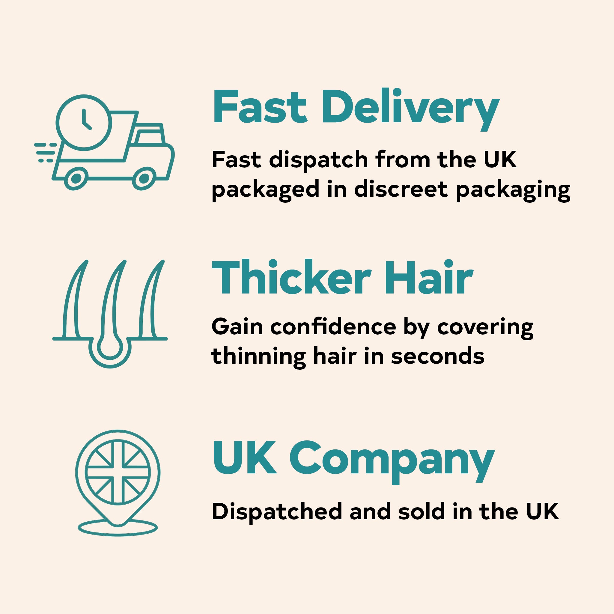 fast delivery and thicker hair with folique hair fibers
